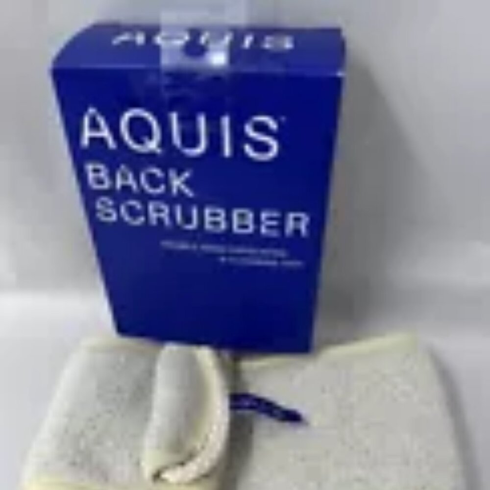 AQUIS Double-Sided Exfoliating & Cleansing Back Scrubber Beige or Black